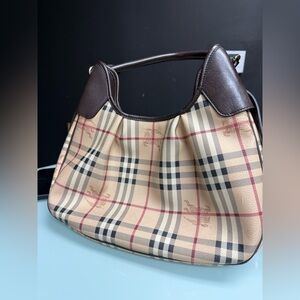 Burberry Haymarket Check Brooklyn Hobo Bag